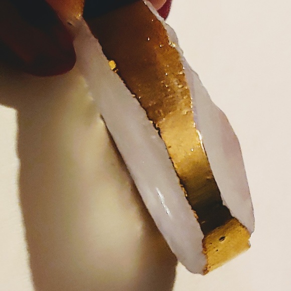 Pink Quartz Teardrop Long Statement Necklace - Picture 3 of 8